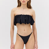 BLACK SPANDEX EXHALE SWIM BOTTOM