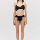 BLACK SPANDEX RISING SWIM TOP