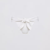 WHITE SPANDEX RISING SWIM BOTTOM