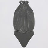BLACK SPOT JACQUARD HAZEL ONE PIECE