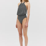 BLACK SPOT JACQUARD HAZEL ONE PIECE