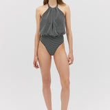 BLACK SPOT JACQUARD HAZEL ONE PIECE