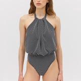 BLACK SPOT JACQUARD HAZEL ONE PIECE