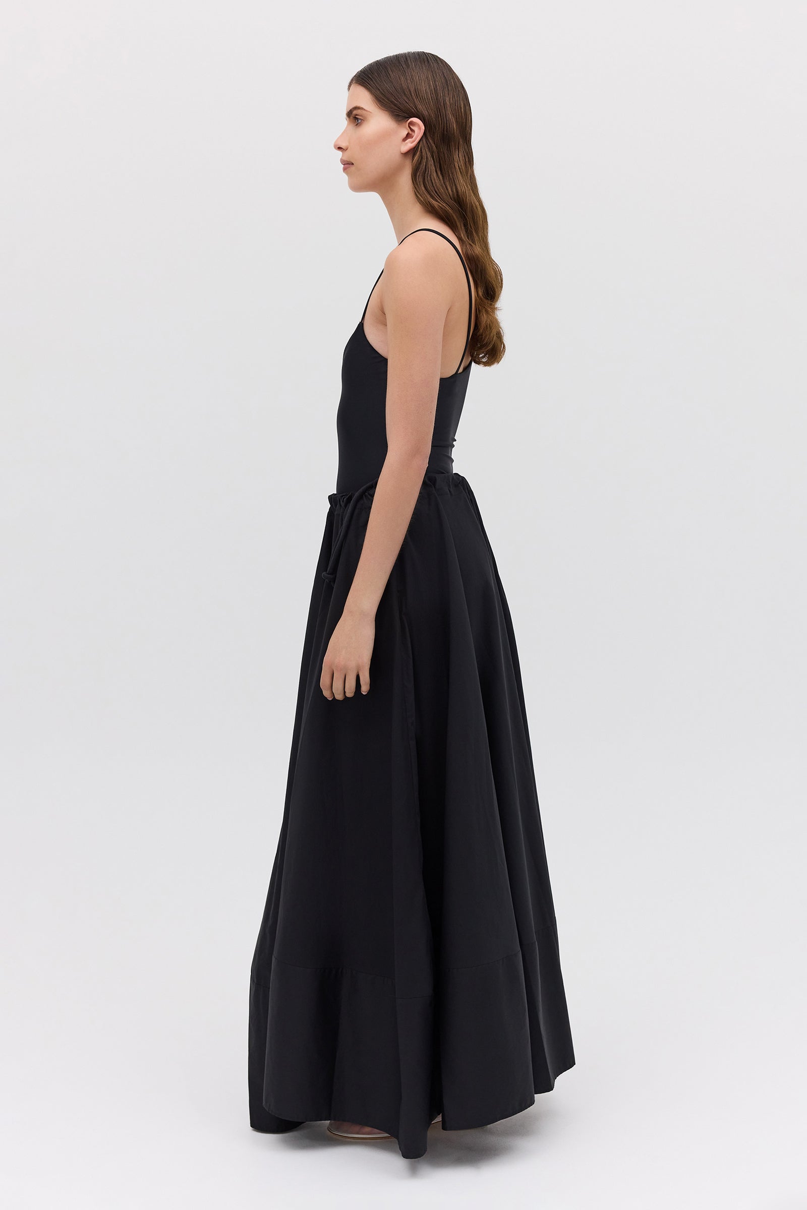 BLACK COTTON SANTANA SKIRT