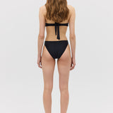 BLACK SPANDEX SURFACE ONE PIECE