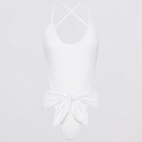 WHITE SPANDEX RISING ONE PIECE