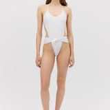 WHITE SPANDEX RISING ONE PIECE