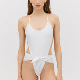 WHITE SPANDEX RISING ONE PIECE