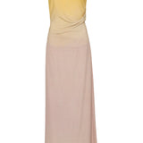 TAUPE OMBRE SATIN EXPANSIVE DRESS