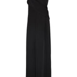 BLACK JERSEY SUITING ANCHOR GOWN