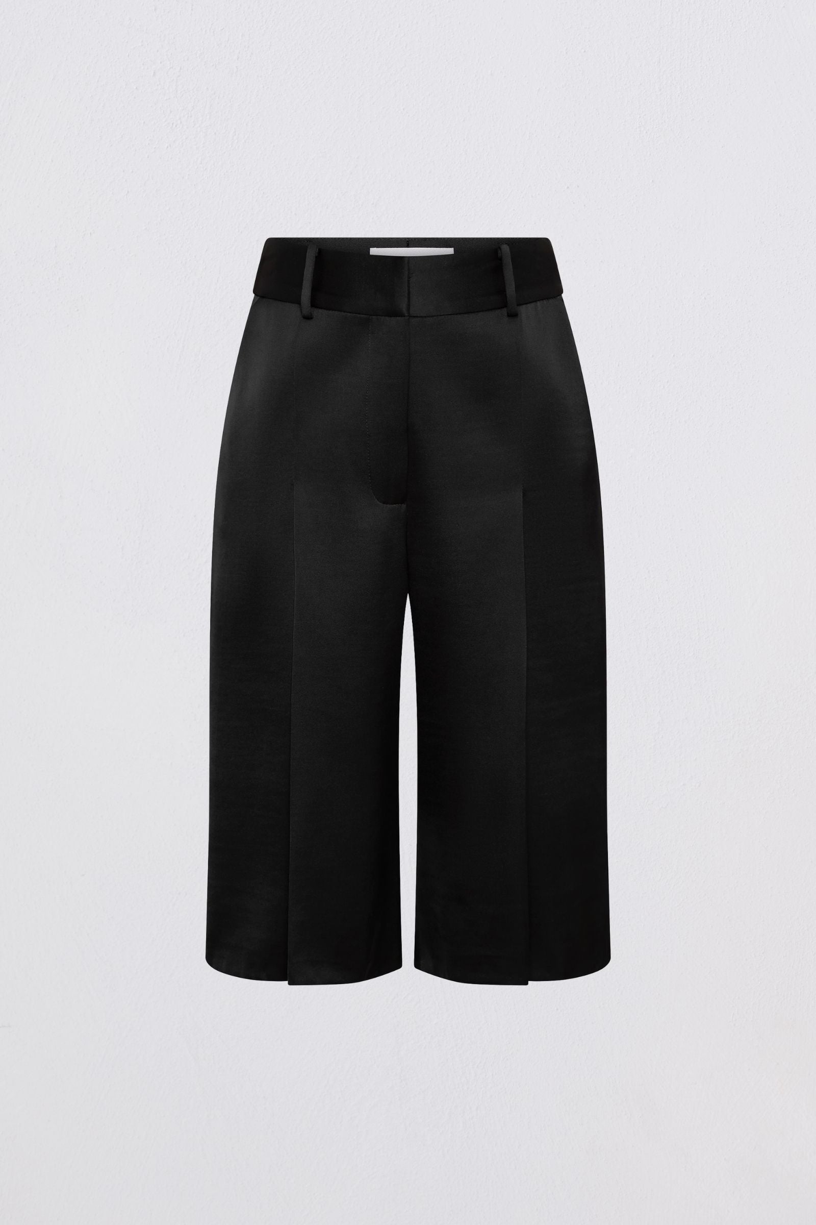 BLACK SATIN SUITING SURGES SHORT