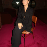 BLACK CREPE SUITING SURRENDER PANT