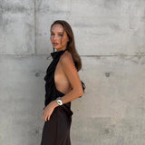 CHOCOLATE CHIFFON SUBLIMATE DRESS
