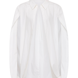 WHITE SHIRTING CAPE LOOP SHIRT