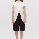 WHITE SHIRTING CAPE LOOP SHIRT
