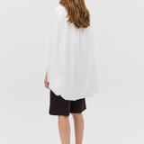 WHITE SHIRTING CAPE LOOP SHIRT