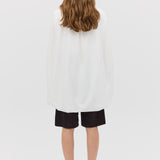 WHITE SHIRTING CAPE LOOP SHIRT