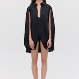 BLACK COTTON ABANDON SHIRT