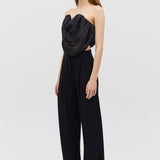 BLACK LIQUID ORGANZA TIDAL BUSTIER TOP