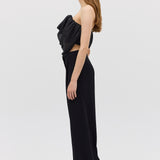 BLACK LIQUID ORGANZA TIDAL BUSTIER TOP