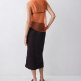 MANDARIN ORGANZA CEZANNE TOP