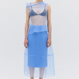 SKY ORGANZA CURVATURE SKIRT