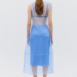SKY ORGANZA CURVATURE SKIRT