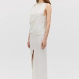 MILK SEQUIN OBLIQUE SKIRT