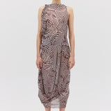 WHIRLPOOL STRIPE SILK ROMA TOP