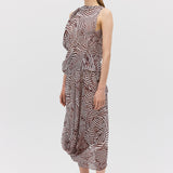 WHIRLPOOL STRIPE SILK ROMA TOP