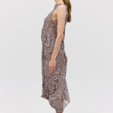 WHIRLPOOL STRIPE SILK ROMA TOP