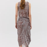 WHIRLPOOL STRIPE SILK ROMA TOP