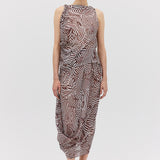 WHIRLPOOL STRIPE SILK ROMA TOP