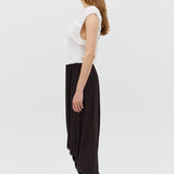 CHOCOLATE JERSEY RIPPLE SKIRT