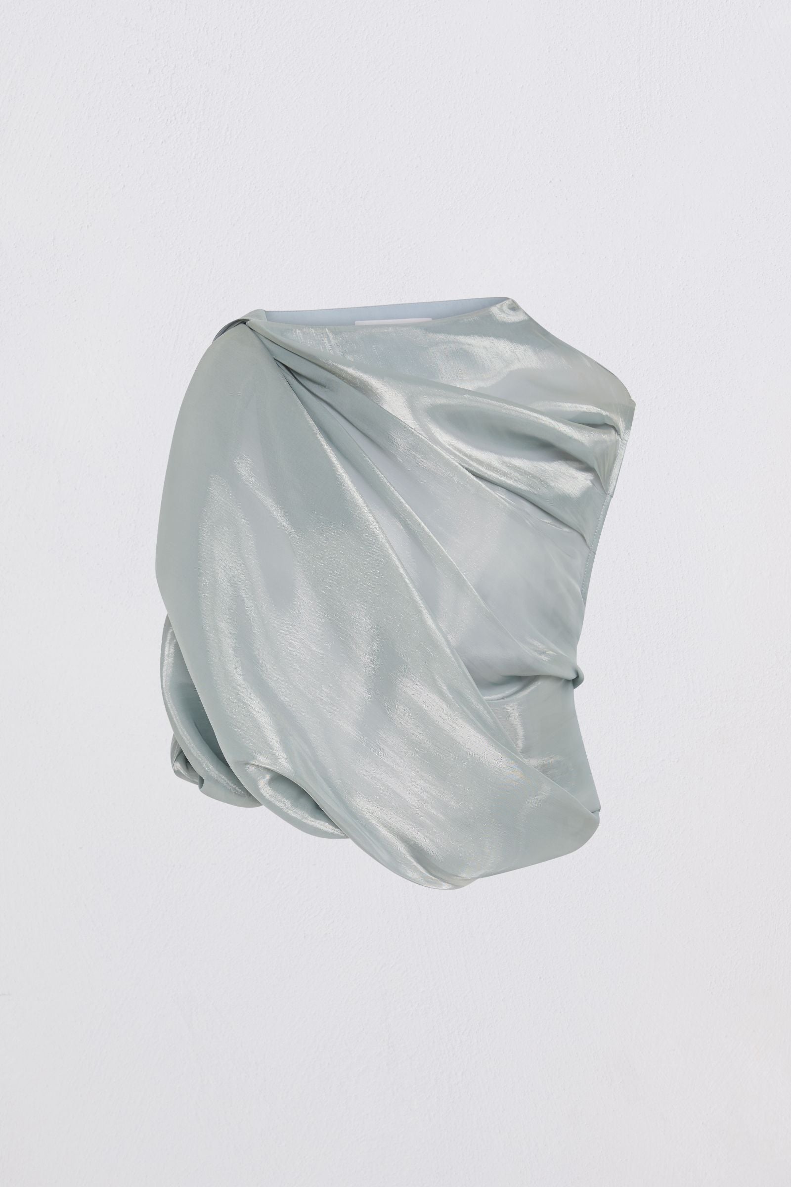 BLUE LIQUID ORGANZA TUMBLE TOP