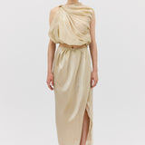 CHAMPAGNE LIQUID ORGANZA DRIFT SKIRT