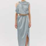 BLUE LIQUID ORGANZA DRIFT SKIRT