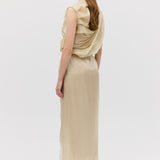 CHAMPAGNE LIQUID ORGANZA DRIFT SKIRT