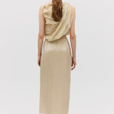 CHAMPAGNE LIQUID ORGANZA DRIFT SKIRT