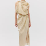 CHAMPAGNE LIQUID ORGANZA DRIFT SKIRT