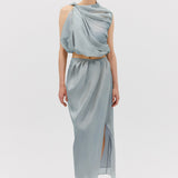 BLUE LIQUID ORGANZA DRIFT SKIRT