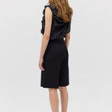 BLACK LIQUID ORGANZA TUMBLE TOP