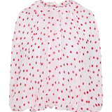 RED POLKA DOT CHIFFON EMERGE TOP
