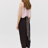 CHOCOLATE JERSEY RIPPLE SKIRT