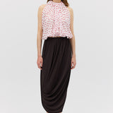RED POLKA DOT CHIFFON EMERGE TOP