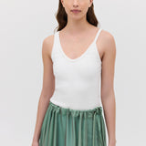 WHITE JERSEY PLUNGE TANK