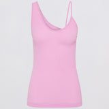 ROSE CRINKLE PLUNGE TOP