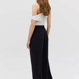 WHITE JERSEY VERSED TOP