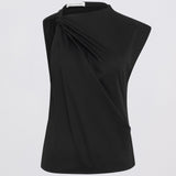 BLACK COTTON YANG TOP