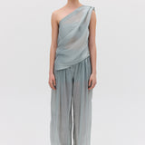 BLUE LIQUID ORGANZA PROCESSION PANT